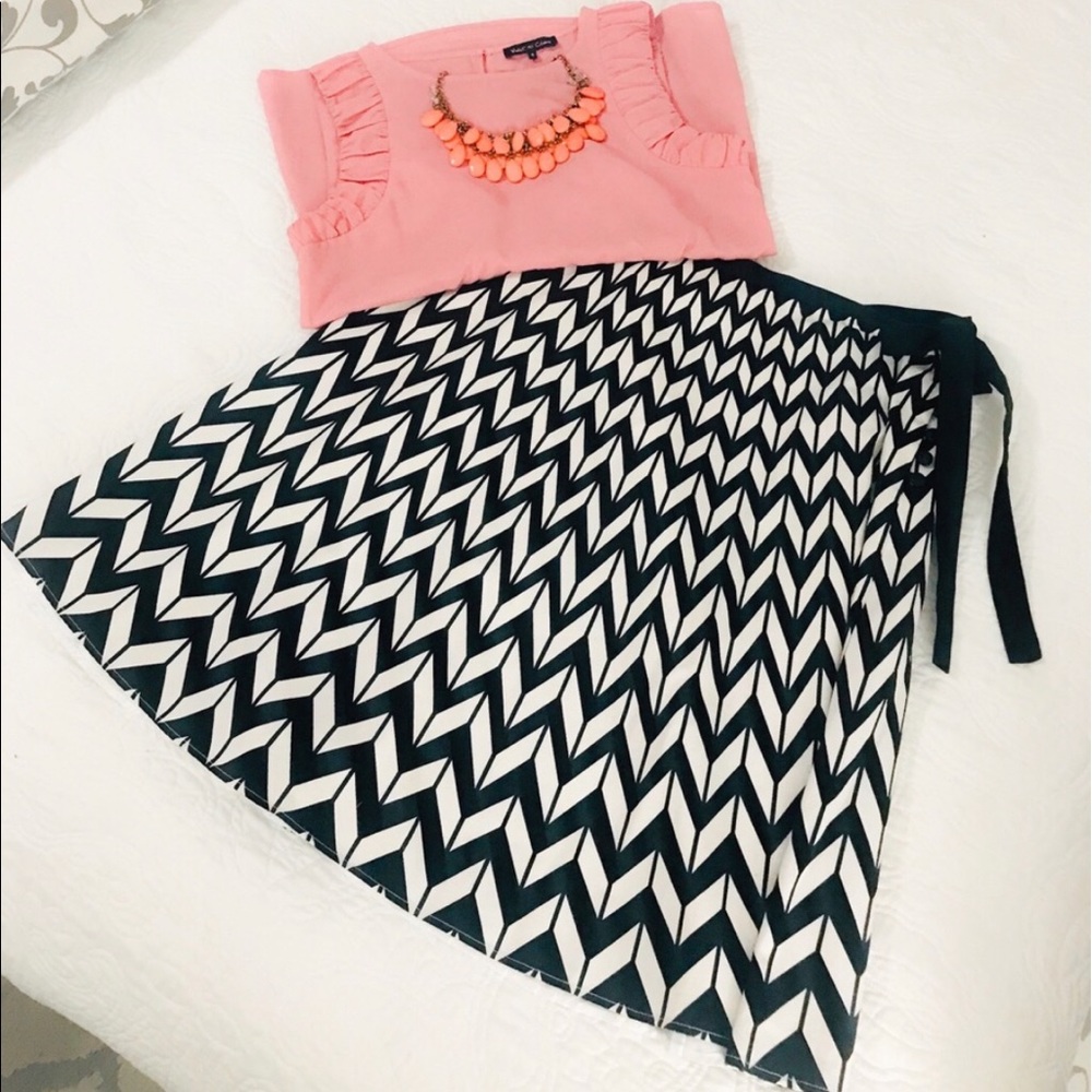 Cotton Herringbone Skirt A-line